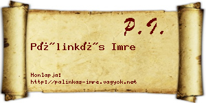 Pálinkás Imre névjegykártya
