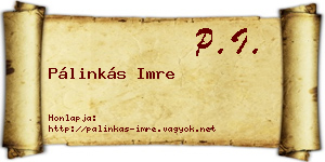 Pálinkás Imre névjegykártya