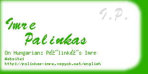 imre palinkas business card